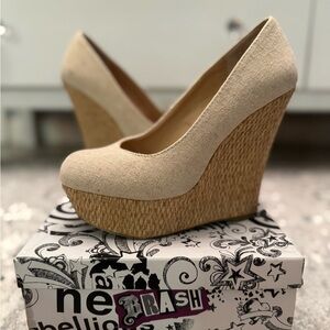 Brash Ivory/Beige Wedge Heels